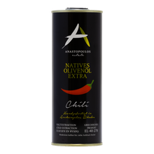 Laden Sie das Bild in den Galerie-Viewer, Natives Olivenöl Extra „Chili“ – Archangelos, 0,5 l Dose